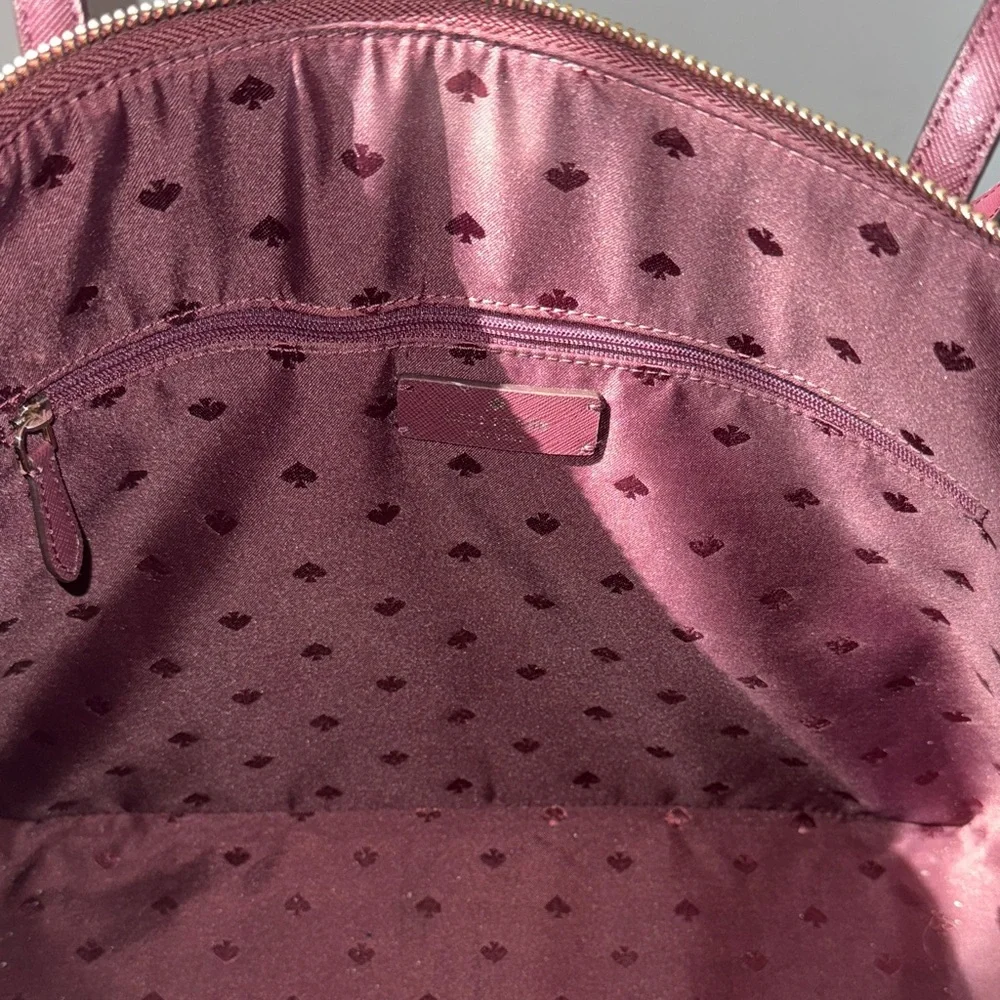 Like New:Kate Spade Sparkling Maroon Tote - Picture 6 of 7